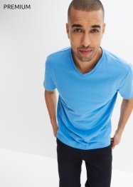 T-shirt coton sans coutures Essential avec col V, bpc bonprix collection