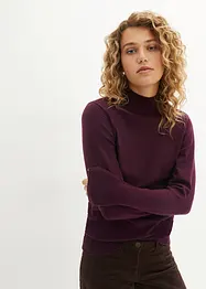 Pull basique en maille fine à col montant, bonprix