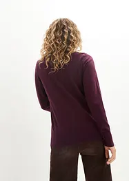Pull basique en maille fine à col montant, bonprix