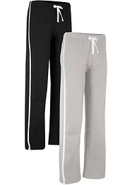 lot de 2 pantalons en molleton 100% coton, bonprix