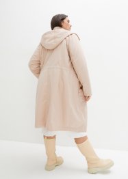 Trenchcoat long à capuche, cintré, légèrement doublé, bonprix