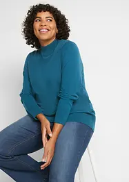 Pull basique en fine maille à col montant, bonprix
