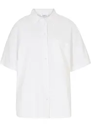 Chemisier manches coudes oversize en lin mélangé, bonprix