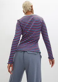 T-shirt côtelé rayé, bonprix
