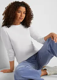 Lot de 2 T-shirts manches longues en coton extensible, bonprix
