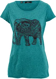 T-shirt en coton avec imprimé devant, manches courtes, bonprix