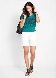 T-shirt en coton avec imprimé devant, manches courtes, bonprix