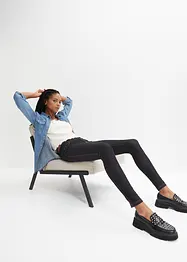 Legging aspect jean en coton mélangé, bonprix