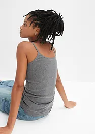 Lot de 2 tops à fines bretelles 100% coton, bonprix