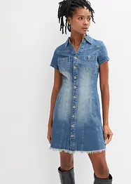 Robe en jean boutonnée, bonprix