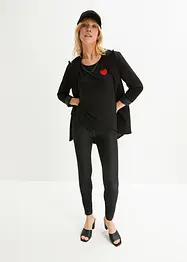 T-shirt court devant long derrière en viscose fluide, bonprix