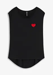 T-shirt court devant long derrière en viscose fluide, bonprix
