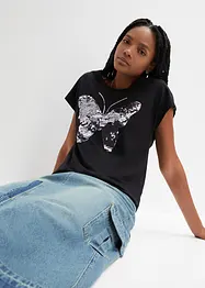 T-shirt à sequins, bonprix