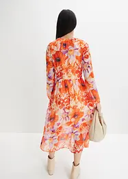 Robe en crêpe à volants, bonprix
