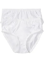 Lot de 2 slips Maxi avec dentelle, bonprix