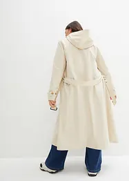 Manteau trench long à capuche amovible, bonprix