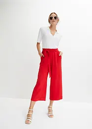 Jupe-culotte à taille élastiquée et revers, bonprix