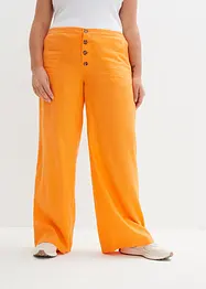 Pantalon palazzo en lin mélangé, bonprix