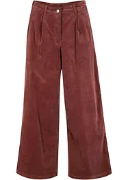 Jupe-culotte en velours côtelé stretch avec taille haute confortable, longueur 7/8, bonprix