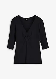 T-shirt côtelé en viscose douce, bonprix