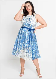 Robe midi en dentelle avec lien à nouer, bonprix