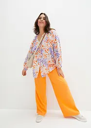 Pantalon palazzo en lin mélangé, bonprix