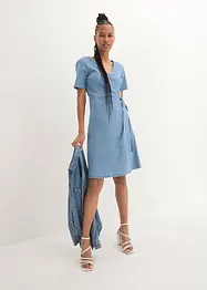 Robe en jean, effet portefeuille, bonprix