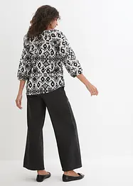 Blouse en coton imprimée, manche 3/4, bonprix