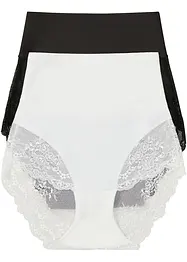 Lot de 2 pantys sculptants lasercut, maintien moyen, bonprix