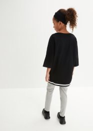 T-shirt long et legging fille (ens. 2 pces) avec coton, bpc bonprix collection