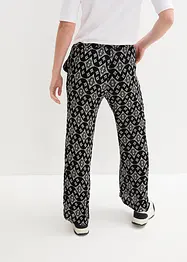 Pantalon palazzo imprimé avec taille élastiquée, bonprix