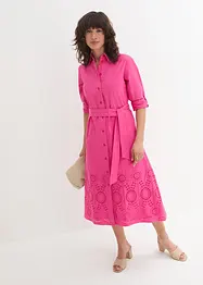 Robe-chemise avec broderie anglaise, bonprix