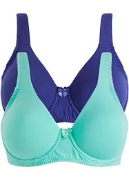 Lot de 2 soutiens-gorge moulés coton non rembourrés avec armatures, bonprix