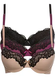 Lot de 3 soutiens-gorge à coques, bonprix