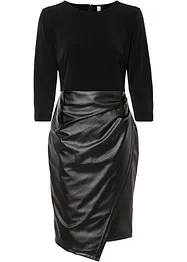 Robe bi-matière avec haut en jersey, bonprix