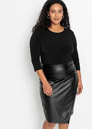 Robe bi-matière avec haut en jersey, bonprix
