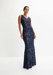 Robe longue sirène à sequins, bonprix