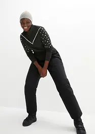 Pantalon thermique avec doublure polaire et taille élastiquée, imperméable, bonprix