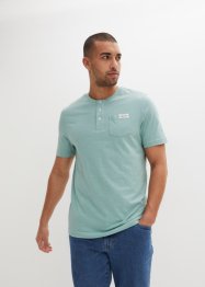 T-shirt coton col tunisien manches courtes, coupe confort, bpc bonprix collection