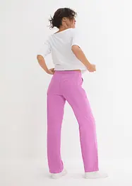 Pantalon en lin à jambe large, bonprix