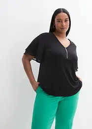 T-shirt avec manches en crêpe, bonprix