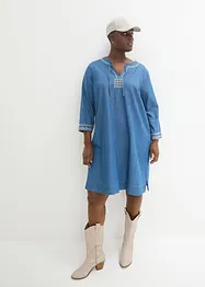 Robe en jean avec broderie, bonprix