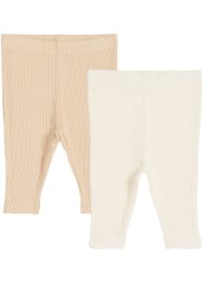 Lot de 2 leggings côtelés pour bébé, bpc bonprix collection