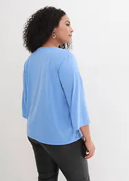 Blouse avec soie minoritaire et empiècement tissé, bonprix