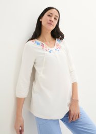 T-shirt de grossesse / d'allaitement avec imprimé floral et houppes, bpc bonprix collection