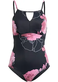 Maillot 1 pièce sculptant, maintien modéré, découpe sur le décolleté, bonprix