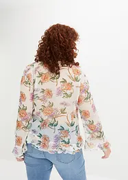 Blouse imprimée à volants, bonprix