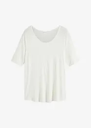 T-shirt à col rond en viscose douce, bonprix