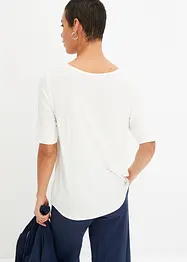 T-shirt à col rond en viscose douce, bonprix