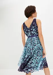 Robe midi en dentelle avec lien à nouer, bonprix